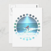 Het Briefkaart van het Surf vangen (Voorkant / Achterkant)