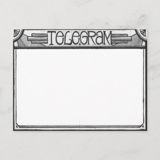 Het Briefkaart van het Telegram van Steampunk van