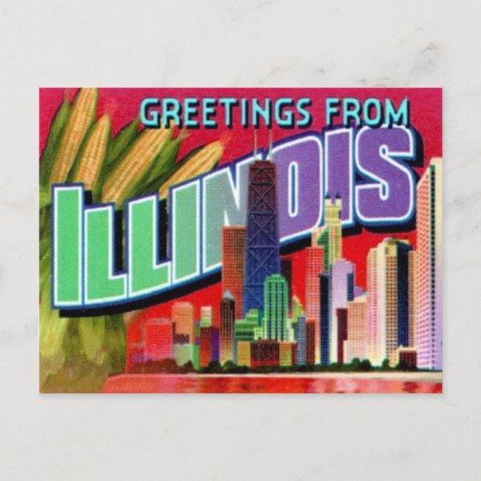 Het Briefkaart van Illinois (Voorkant)