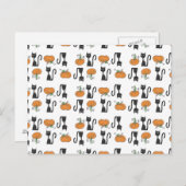 Het Briefkaart van katten en van Pompoenen (Voorkant / Achterkant)