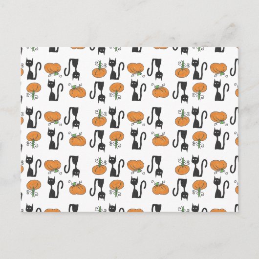 Het Briefkaart van katten en van Pompoenen (Voorkant)