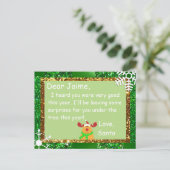 Het Briefkaart van Kerstmis van Kerstman aan een (Staand voorkant)