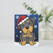 Het Briefkaart van Kerstmis van Rottweiler van (Staand voorkant)