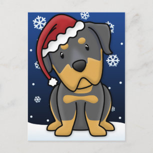 Het Briefkaart van Kerstmis van Rottweiler van