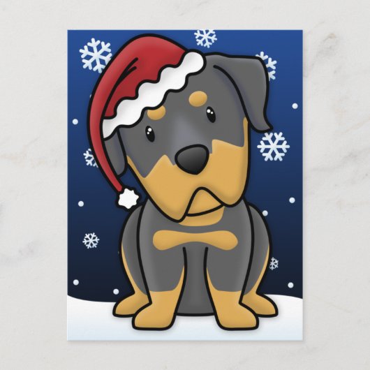 Het Briefkaart van Kerstmis van Rottweiler van (Voorkant)