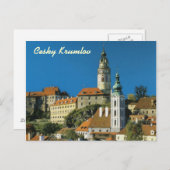 Het briefkaart van Krumlov van Cesky (Voorkant / Achterkant)