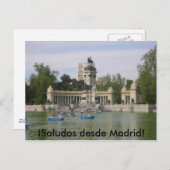 Het briefkaart van Madrid, Spanje (Voorkant / Achterkant)