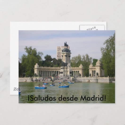Het briefkaart van Madrid, Spanje (Voorkant / Achterkant)