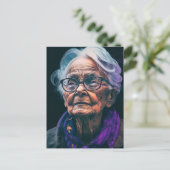 Het Briefkaart van oudere vrouwen (Staand voorkant)