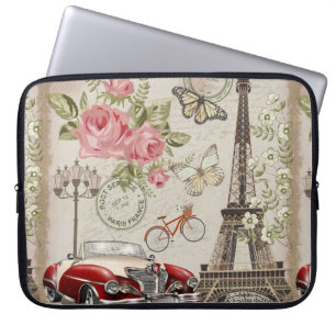Het briefkaart van Parijs. Laptop Sleeve