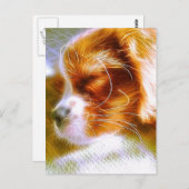 Het Briefkaart van Puppy King Charles Spaniel (Voorkant / Achterkant)