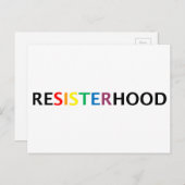 Het briefkaart van Resisterhood (Voorkant / Achterkant)