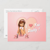 Het Briefkaart van Sadie van de Dag van vaders (Voorkant / Achterkant)