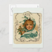 Het Briefkaart van "Snow Girl" (Voorkant / Achterkant)