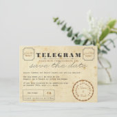 Het Briefkaart van Telegram sparen de Datum (Staand voorkant)