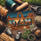 Het Briefkaart van Utah National Park - Night Sky