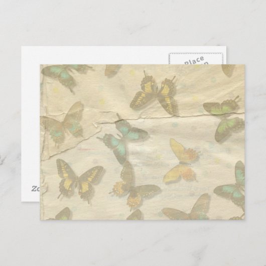 Het Briefkaart van vlinders (Voorkant / Achterkant)