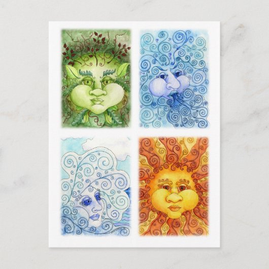 Het Briefkaart vier elementen (Voorkant)