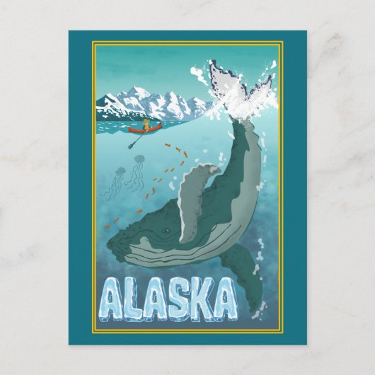 Het  Briefkaart voor reizen door Alaskan (Voorkant)