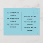 Het briefkaart "Winter Nights in New Orleans". (Achterkant)