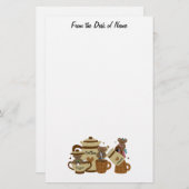 Het Briefpapier van Teddy van de Minnaars van de (Voorkant / Achterkant)