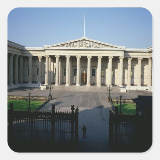 Het British Museum Vierkante Sticker (Voorkant)