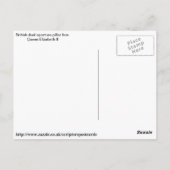 Het Britse briefkaart van de pijlerdoos (Achterkant)