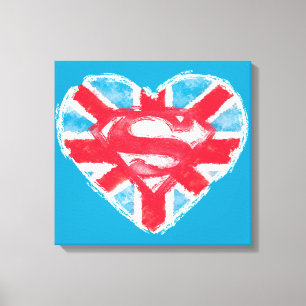 Het Britse s-Schild van het hart Canvas Afdruk