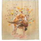 Het Brittany spaniel Shower Curtain Douchegordijn (Voorkant)