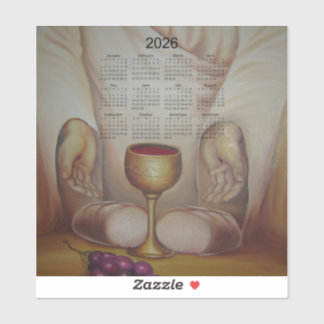 Het Brood des Levens: Heilige Eucharistie 2026 Kal Sticker