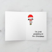 Het broodje van dobbelt feestdagen kaart (Binnen)