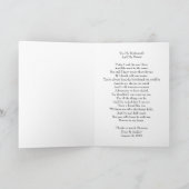 Het bruidsmeisje dankt u kaardt bedankkaart (Binnen)