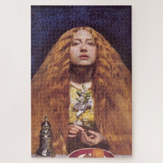 Het bruidsmeisje (door John Everett Millais) Legpuzzel (Verticaal)