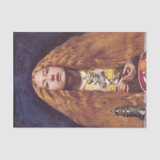 Het bruidsmeisje (door John Everett Millais) Tissuepapier (Voorkant)