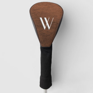 Het bruine Leer kijkt Monogram Golfheadcover
