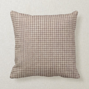 Het Bruine Patroon van Houndstooth Kussen