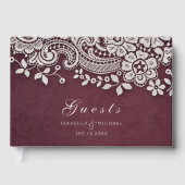 Het  bruinkoolgastenboek van de Bourgogne Gastenboek (Voorkant)