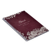 Het  bruinkoolgastenboek van de Bourgogne Notitieboek (Rechterzijde)