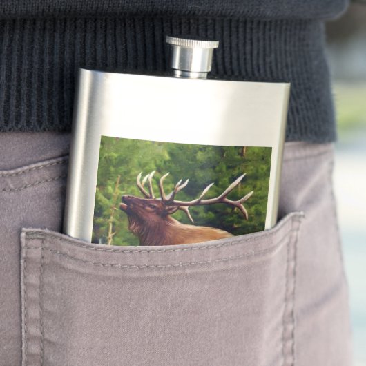 Het Bugler Elk Bull Heupfles (Voorbeeld)