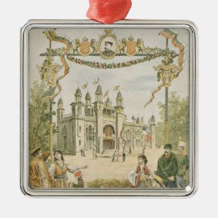Het Bulgaarse paviljoen in de Universele Universit Metalen Ornament