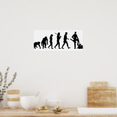 Het bunyanwerk van de Lumberjack tree feller logge Poster (Keuken)