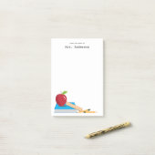 Het bureau van de leerkracht, speciaal ontwikkeld, post-it® notes (Op bureau)