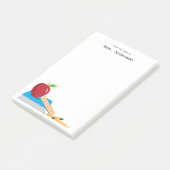 Het bureau van de leerkracht, speciaal ontwikkeld, post-it® notes (Schuin)