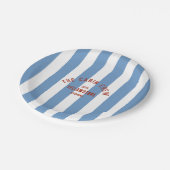 Het Cabin Crew Custom Crest Blue Park Stripe Pap Papieren Bordje (Gekanteld)