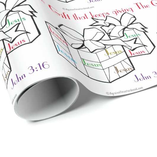 Het cadeau dat JESUS steeds weer geeft Cadeaupapier (Rol Hoek)