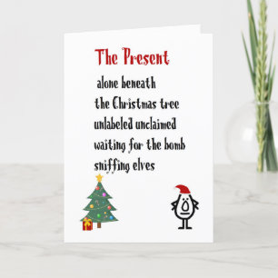 Het Cadeau - Een vrolijk kerstgedicht Feestdagen Kaart