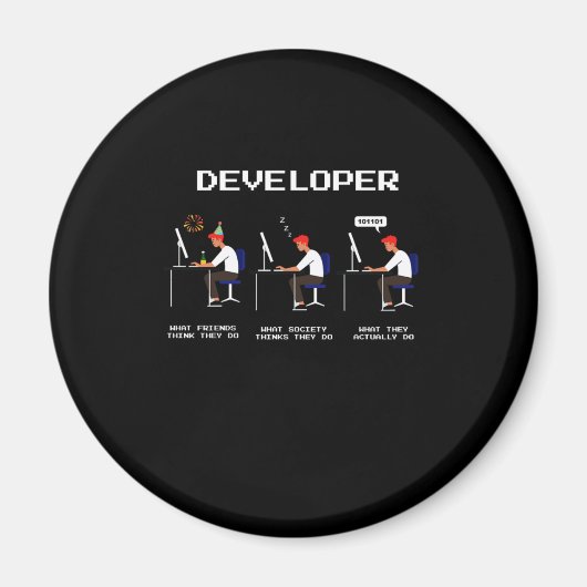 Het cadeau van de Computer Nerd Geek van de Progra Magneet (Voorkant)