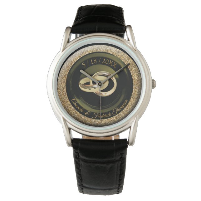Het cadeau van de Grote Gatsby bruiloft Watch Horloge (Voorkant)