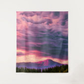 Het cadeau van een Roos van de avond Wandkleed (Voorkant)