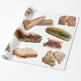 Het cadeau van Sandwiches-pakpapier Cadeaupapier